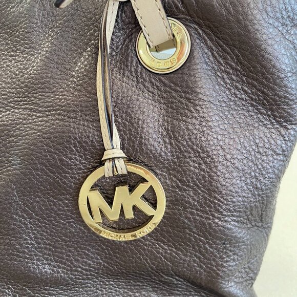 Michael Kors Bronze Leather Tote Shoulder Bag - Preowned - Picture 7 of 12
